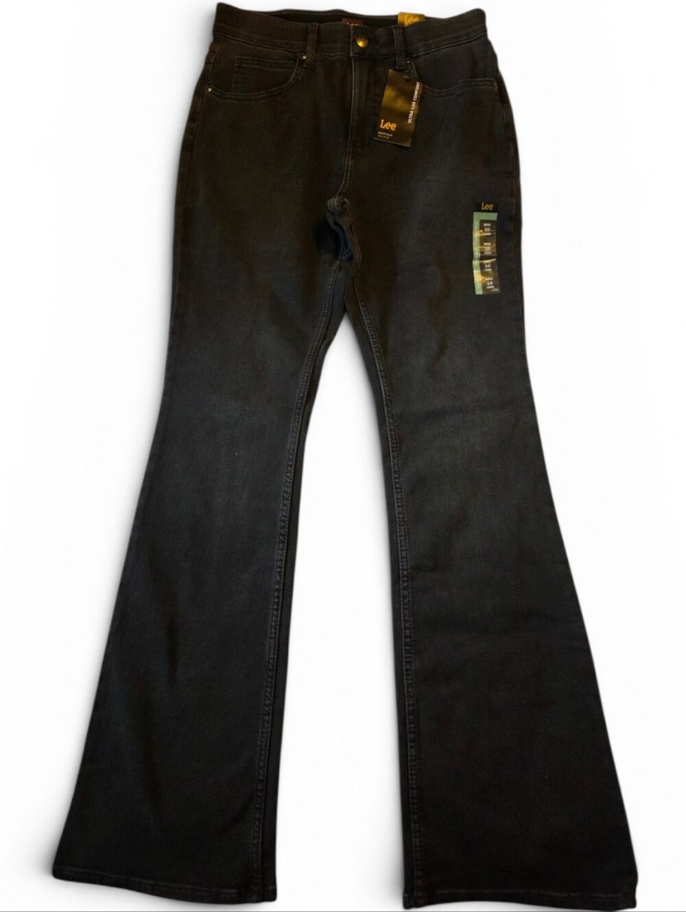 Lee Women's Ultra Lux Comfort Flex Motion Bootcut Jeans Denim Midnight Bloom 10L